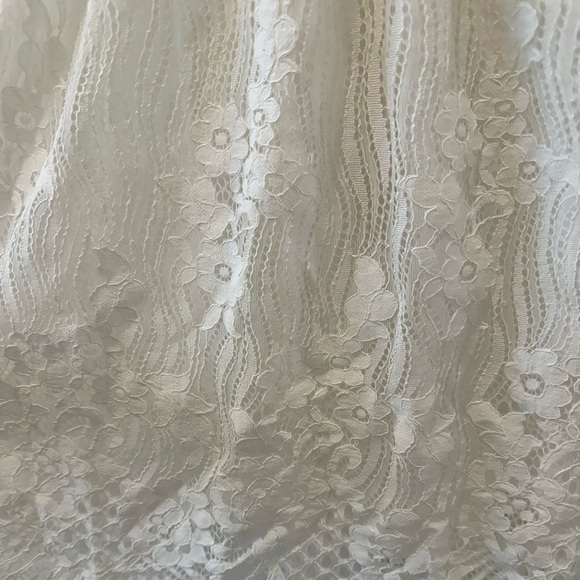 Two Sisters Aurelia Dress White Lace Plunge V Neck Mini Bridal Shower Rehearsal - Picture 13 of 16